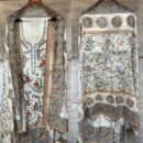 Pure Mal Chanderi Fabric Kurta with Digital Print & Stone Sippi Work