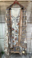 Pure Mal Chanderi Fabric Kurta with Digital Print & Stone Sippi Work