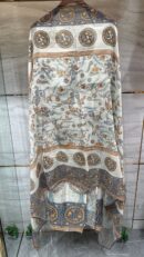 Pure Mal Chanderi Fabric Kurta with Digital Print & Stone Sippi Work