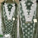 Pure Cotton Unstitched Suit Fabric with Print & Intricate Laces