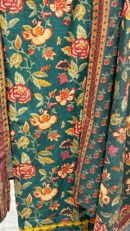 Pure Cotton Unstitched Suit Fabric with Floral Print & Cut Work Design
