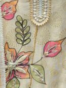 Pure tissue Unstitched Suit with Floral Hand Embroidery