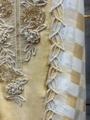 Pure tissue unstitched pattern with unique hand work.