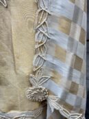 Pure tissue unstitched pattern with unique hand work.