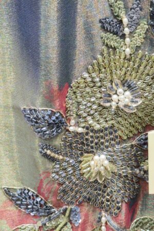 Unstitched suit set with elegant floral print designing